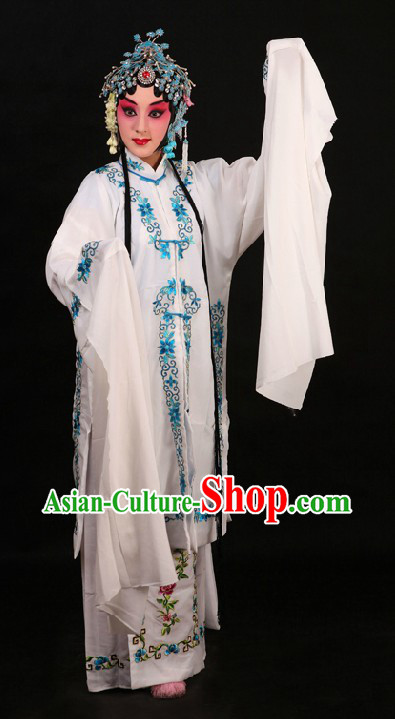 Chinese Peking Opera Qing Yi Faithful Wife Bai Suzhen Costumes for Women