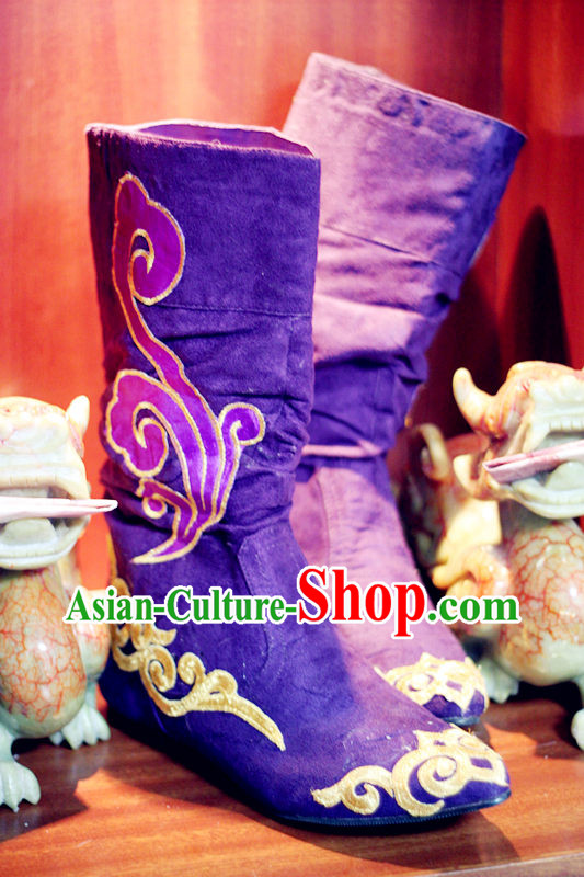 Ancient Chinese Classic Han Fu Long Boots