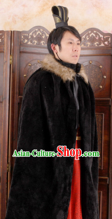 Ancient Chinese Black Cape for Men