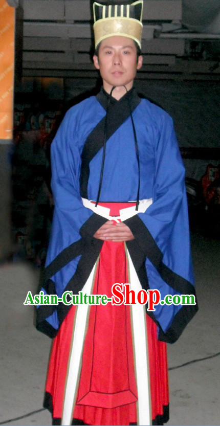 Ancient Chinese Ming Dynasty Official Clothing and Hat for Men