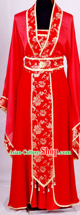 Ancient Chinese Red Wedding Dress for Women