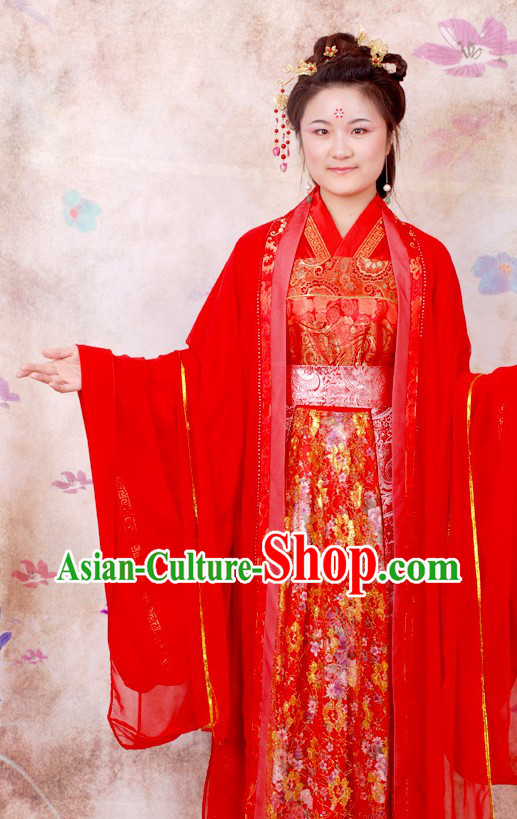 Traditional Chinese Red Wedding Dress for Women