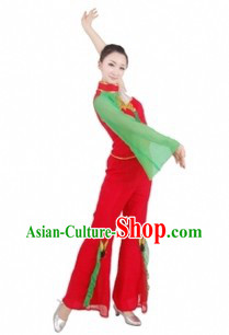 Traditional Chinese Fan Dance Costumes for Women