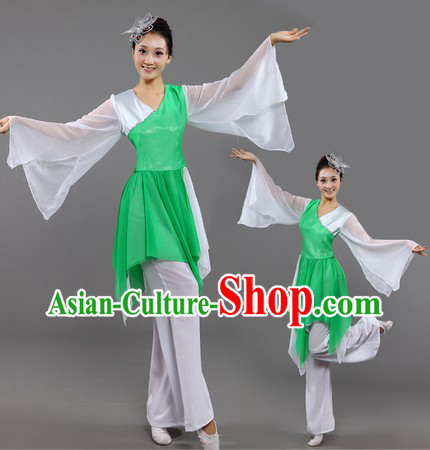 Chinese Classical Dancing Costume and Headpiece for Women