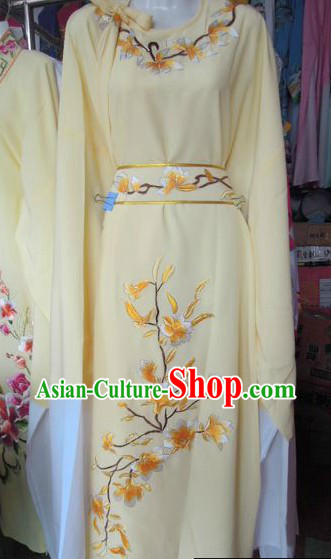 Ancient Chinese Embroidered Flower Long Robe for Men