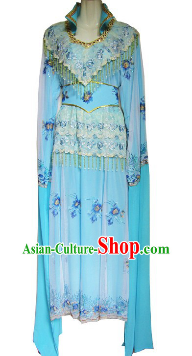 Ancient Chinese Opera Light Blue Costumes for Women