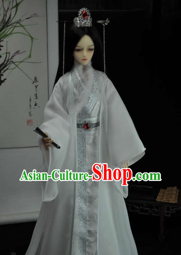 Ancient Chinese White Prince Costumes for Men