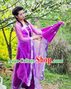 Purple Ancient Chinese Style Stage Performance Costume