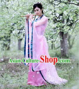 Pink Ancient Chinese Musician Costumes