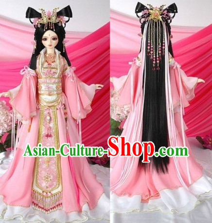 Classical Chinese Princess Clothing and Hair Accessories Complete Set