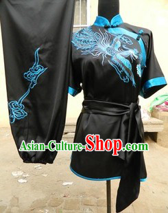 Traditional Chinese Long Fist Embroidered Phoenix Kung Fu Competition Uniforms