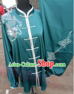Traditional Chinese White Silk Martial Arts Clothing