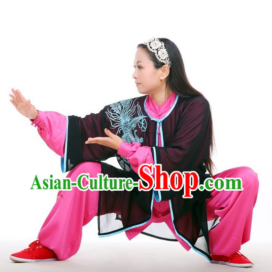 Traditional Chinese Tai Chi and Kung Fu Competition Uniform and Cape for Women