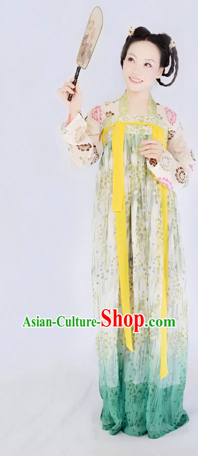 Ancient Chinese Tang Dynasty Female Clothing Complete Set