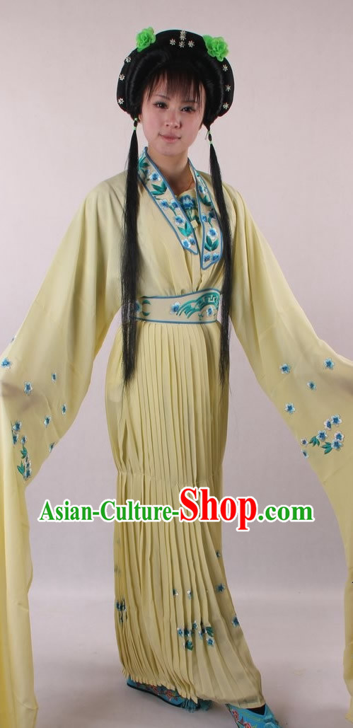 Traditional Chinese Shaosing Opera Lady Costumes and Wig