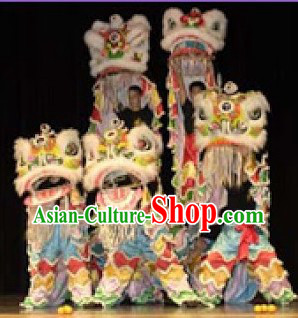 Chinese Classic Fo Shan Lion Dancing Costumes Five Set