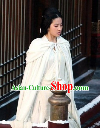 The Assassins Pure White Beauty Diao Chan Liu Yifei Cape and Clothes Set
