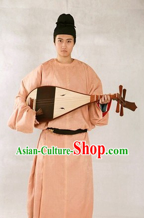 Tang Chao Male Robe Men Attire and Black Hat