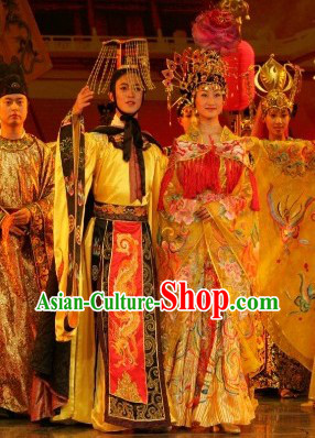 Ancient China Tang Emperor Tai Zong and Empress Yang Gui Fei Clothes and Hat