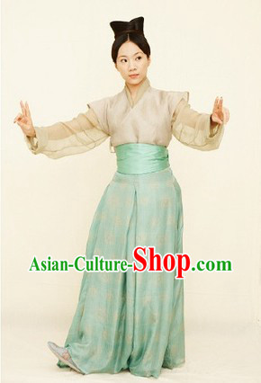 Traditional Chinese Tang Dynasty Adult Costumes Suit for Women