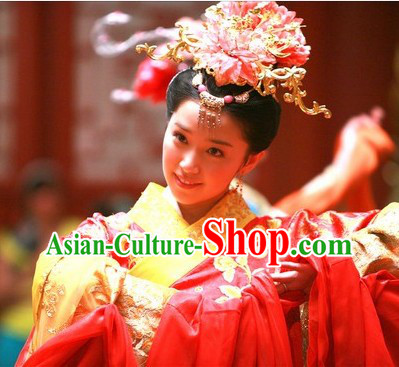 Ancient China Tang Dynasty Imperial Tai Ping Princess Gong Zhu Hair Accessories Set