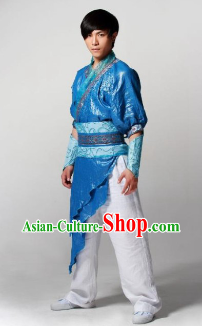 Mandarin Style Drummer or Kung Fu Dancer Stage Performance Costume Full Set for Men