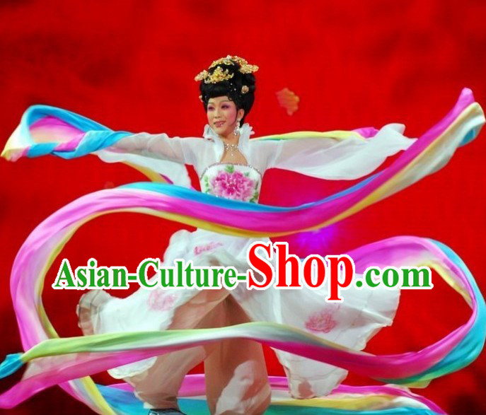 Li Yugang Tang Style Rainbow Colour Ribbon Dancing Costume for Women