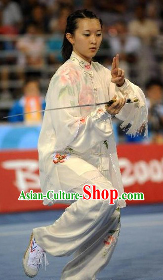 Hand Painted Tai Chi Championship Silk Uniform