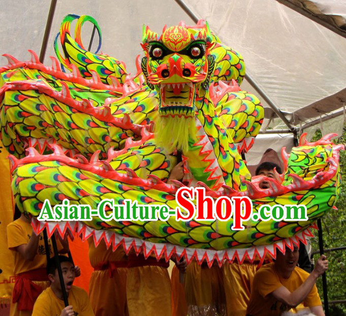 Standard International Dragon Dance Competition Fluorescent Costume for Nine to Ten Dancers