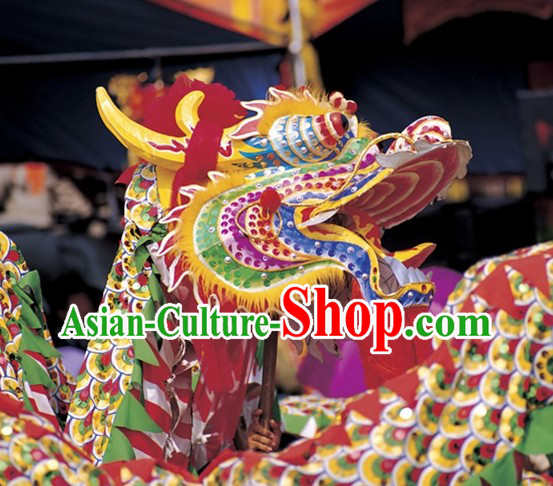 2008 Peking Olympic Games Chongqing Tongliang Dragon Dance Costumes for Ten People