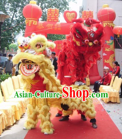Traditional Chinese Wedding Lion Dance Prop Two Sets for Adults