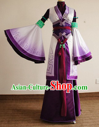 Ancient Chinese Swordswoman Cosplay Costumes Complete Set