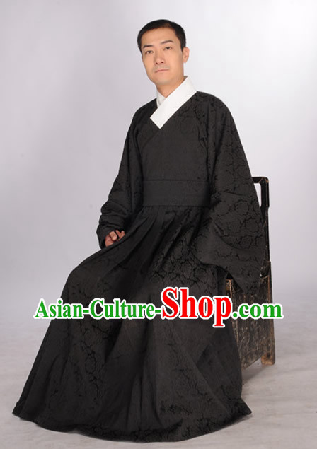 Black Traditional Hanfu Garment for Men