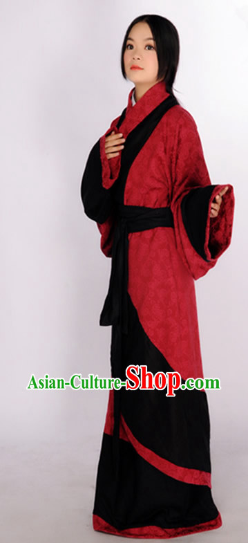 Ancient Chinese Red and Black Ancient Suit for Women
