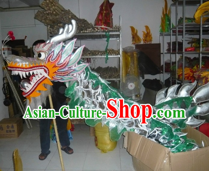 Shinning Silver Dragon Dance Costume for Nine or Ten Dancers