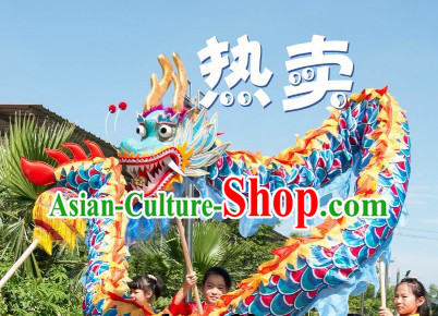 Traditional Chinese Blue Beijing Dragon Dance Costumes for Children