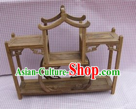 Traditional Chinese Natural Wood Handicraft Shelf