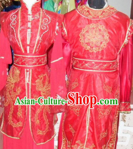 Traditional Chinese Wedding Suits for Men and Women