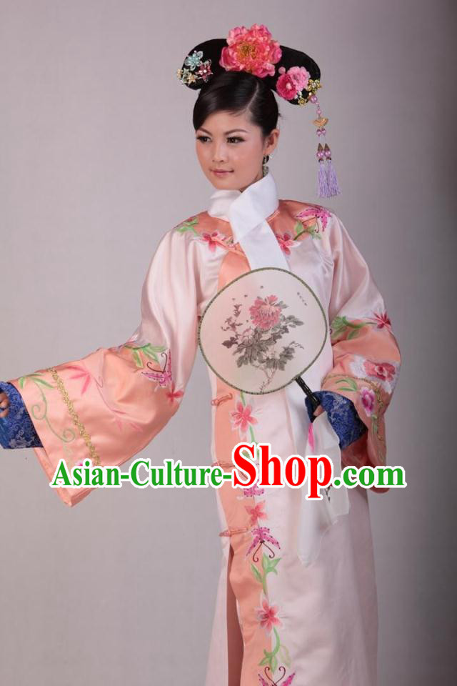 Qing Dynasty Palace Maid Costumes and Headdress Complete Set