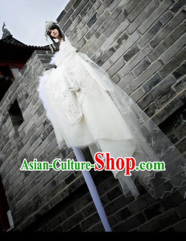 Ancient Chinese White Princess Legend Costumes Complete Set Free Shipping Worldwide