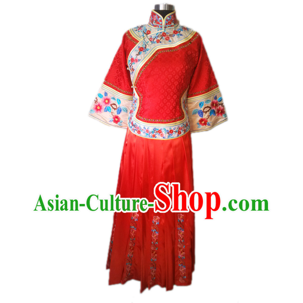 Chinese Red Xiu He Style Wedding Outfit for Brides