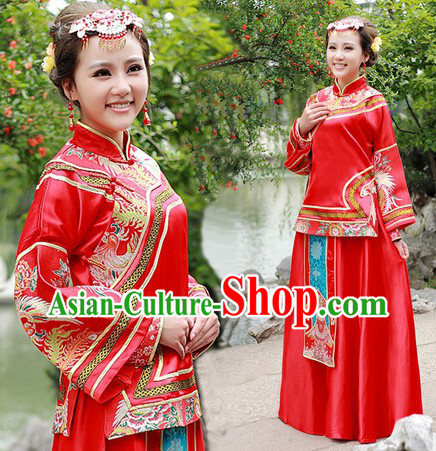 Traditional Ancient Chinese Wedding Dress Outfit for Women