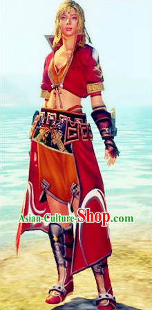 Red Sasa Lolita Cosplay Costumes for Women