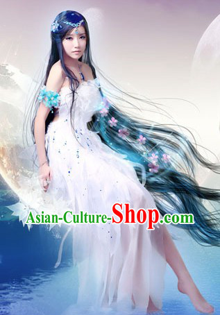 Ancient Chinese Moon Goddness Costume and Headpieces