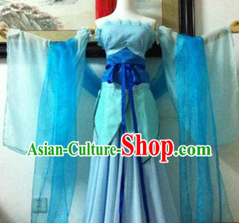 Ancient Chinese Blue Cosplay Costumes for Women