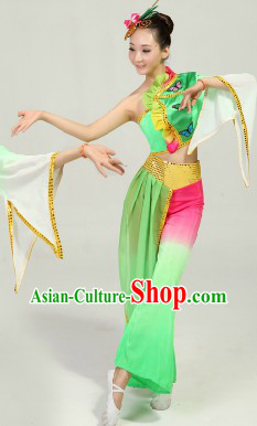 Chinese Classical Dancing Costume and Headpiece for Women