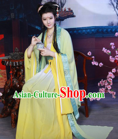 Traditional Chinese Tea Ceremony Shop Waitress Costume for Women