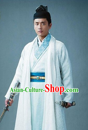 Ancient Traditional Chinese Detective Di Renjie Costumes and Hat for Men