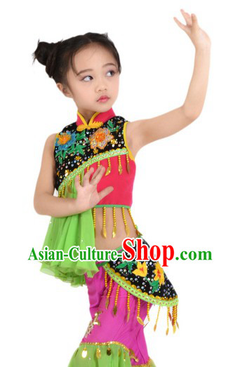 Traditional Chinese Hakka Dance Costume for Kids