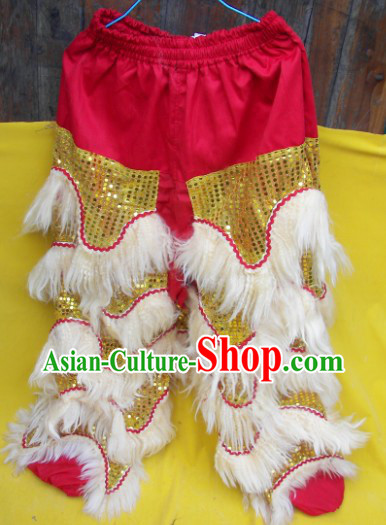 Long Wool Two Pairs of Lion Dance Pants and Claws